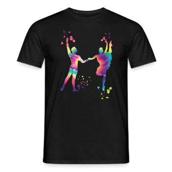Ballet Danse Couple Femme Ballerine - T-shirt homme - noir - Devant - AI Model Male 178 light (178cm)