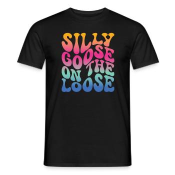 The stupid goose at large - Men's T-Shirt - black - Front - AI Model Male 178 light (178cm)