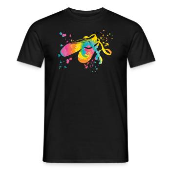 Ballettschuhe Tänzerin Frau Ballerina - Männer T-Shirt - Schwarz - Vorne - AI Model Male 178 light (178cm)