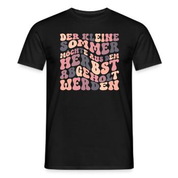 Der Kleine Sommer Möchte Aus Dem Herbst Abgeholt - Männer T-Shirt - Schwarz - Vorne - AI Model Male 178 light (178cm)