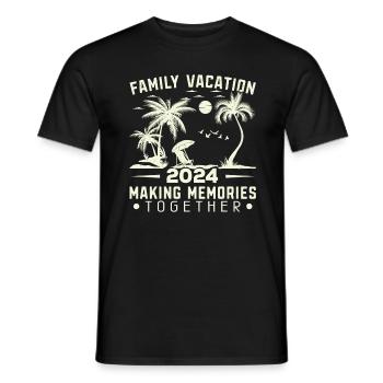 Vacances d’été en famille Créer des souvenirs - T-shirt homme - noir - Devant - AI Model Male 178 light (178cm)