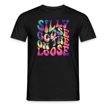 The stupid goose at large - Men's T-Shirt - black - Front - AI Model Male 178 light (178cm)