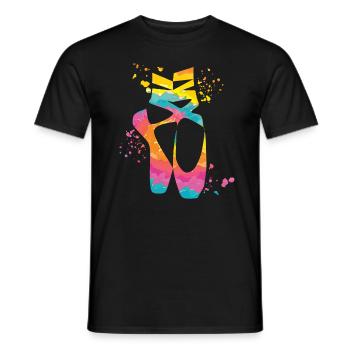 Ballettschuhe Tänzerin Frau Ballerina - Männer T-Shirt - Schwarz - Vorne - AI Model Male 178 light (178cm)
