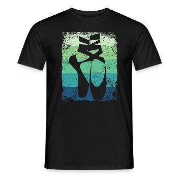 Ballettschuhe Vintage Frau Ballerina - Männer T-Shirt - Schwarz - Vorne - AI Model Male 178 light (178cm)