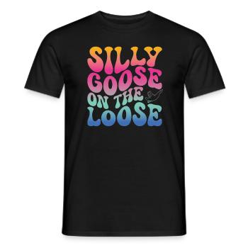 The stupid goose at large - Men's T-Shirt - black - Front - AI Model Male 178 light (178cm)