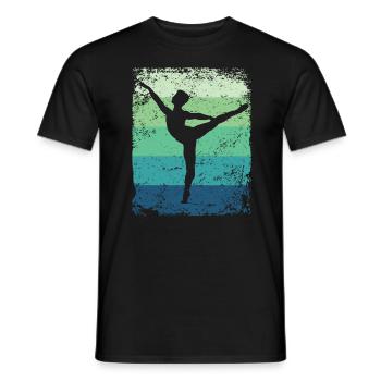 Ballett Tänzer Vintage Mann Ballerino - Männer T-Shirt - Schwarz - Vorne - AI Model Male 178 light (178cm)