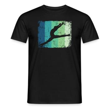 Ballett Tänzer Vintage Mann Ballerino - Männer T-Shirt - Schwarz - Vorne - AI Model Male 178 light (178cm)