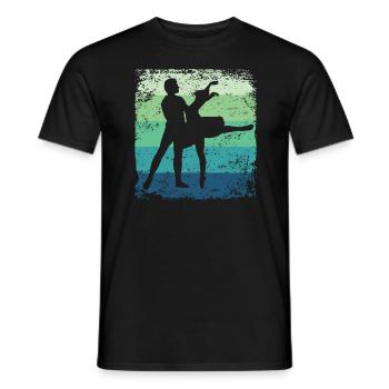 Ballet Dance Couple Ballerine Vintage - T-shirt homme - noir - Devant - AI Model Male 178 light (178cm)