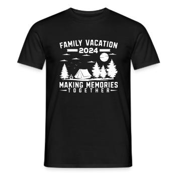 Family Holidays Making Memories - Men's T-Shirt - black - Front - AI Model Male 178 light (178cm)