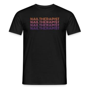 Thérapeute des ongles Drôle Nail Art Nail Tech - T-shirt homme - noir - Devant - AI Model Male 178 light (178cm)