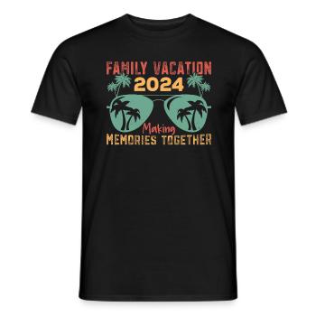 Vacances d’été Vacances en famille - T-shirt homme - noir - Devant - AI Model Male 178 light (178cm)