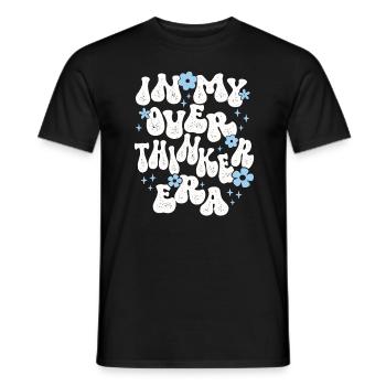 Dans mon ère Overthinker Overthink Groovy - T-shirt homme - noir - Devant - AI Model Male 178 light (178cm)