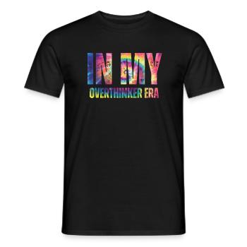 Dans mon ère Overthinker Overthink - T-shirt homme - noir - Devant - AI Model Male 178 light (178cm)
