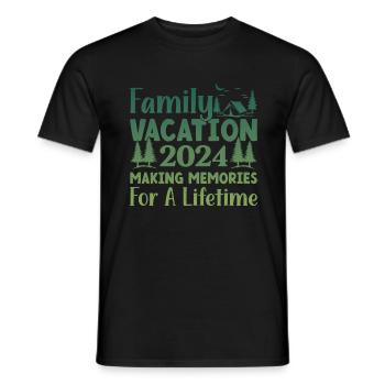 Vacances en famille 2024 Créer des souvenirs - T-shirt homme - noir - Devant - AI Model Male 178 light (178cm)