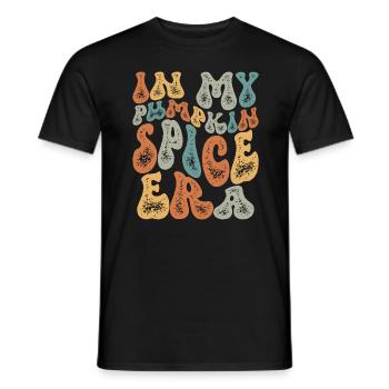 Groovy à l’époque de mes épices à la citrouille - T-shirt homme - noir - Devant - AI Model Male 178 light (178cm)