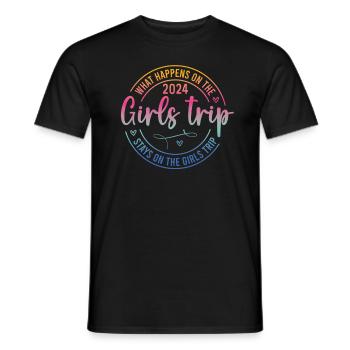 What Happens On The Girls Trip 2024 - Men's T-Shirt - black - Front - AI Model Male 178 light (178cm)