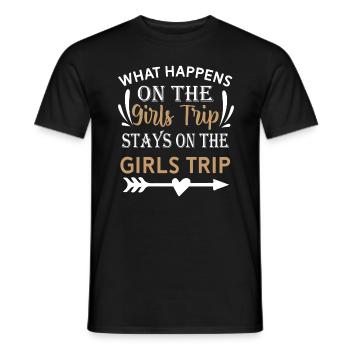 What Happens On The Girls Trip - Men's T-Shirt - black - Front - AI Model Male 178 light (178cm)