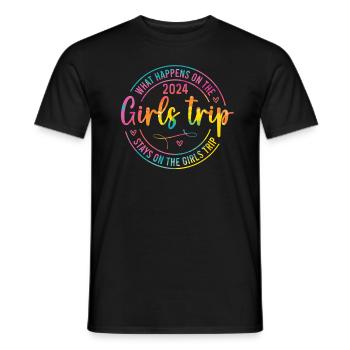 What Happens On The Girls Trip 2024 - Men's T-Shirt - black - Front - AI Model Male 178 light (178cm)