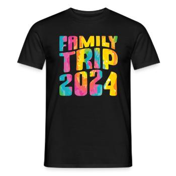 Voyage en famille 2024 Vacances en famille - T-shirt homme - noir - Devant - AI Model Male 178 light (178cm)