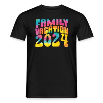 Family Trip 2024 Family Vacation - Men's T-Shirt - black - Front - AI Model Male 178 light (178cm)