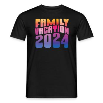 Family Trip 2024 Family Vacation - Men's T-Shirt - black - Front - AI Model Male 178 light (178cm)