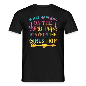 What Happens On The Girls Trip - Men's T-Shirt - black - Front - AI Model Male 178 light (178cm)