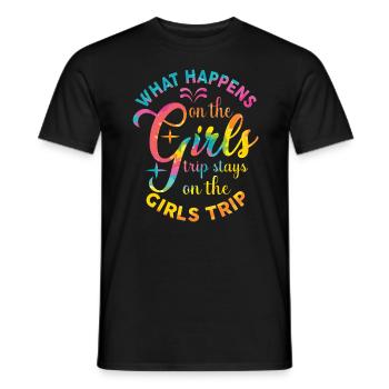 What Happens On The Girls Trip - Men's T-Shirt - black - Front - AI Model Male 178 light (178cm)