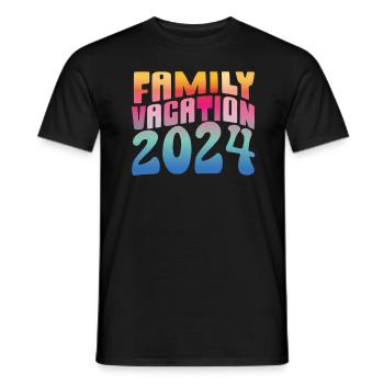 Family Trip 2024 Family Vacation - Men's T-Shirt - black - Front - AI Model Male 178 light (178cm)