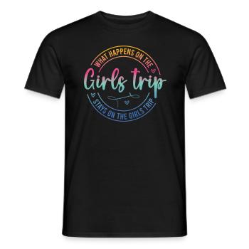 What Happens On The Girls Trip - Men's T-Shirt - black - Front - AI Model Male 178 light (178cm)