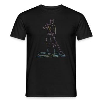 Stand Up Paddling Stand Up Board Sup - Men's T-Shirt - black - Front - AI Model Male 178 light (178cm)