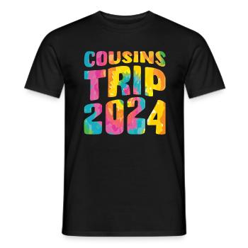 Voyage des cousins 2024 (Garantie du prix le plus bas) - T-shirt homme - noir - Devant - AI Model Male 178 light (178cm)