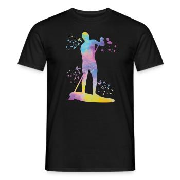Stand Up Paddling Stand Up Board Sup - Men's T-Shirt - black - Front - AI Model Male 178 light (178cm)