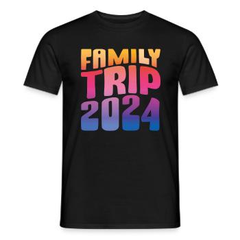 Voyage en famille 2024 Vacances en famille - T-shirt homme - noir - Devant - AI Model Male 178 light (178cm)