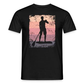 Stand Up Paddling Stand Up Board Sup - Men's T-Shirt - black - Front - AI Model Male 178 light (178cm)