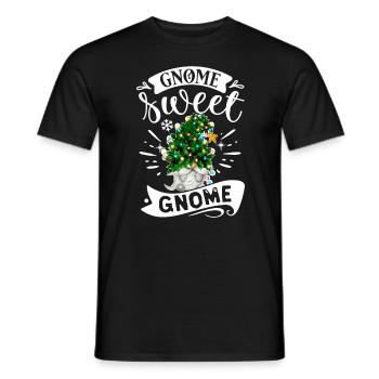 Xmas Gnomies Gnome Sweet Gnome Christmas Gnome - Men's T-Shirt - black - Front - AI Model Male 178 light (178cm)