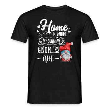 La maison est l’endroit où mes gnomies sont des gnomes de Noël - T-shirt homme - noir - Devant - AI Model Male 178 light (178cm)