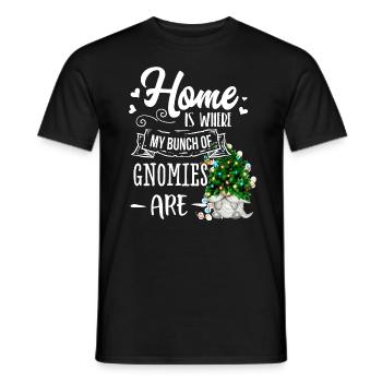 La maison est l’endroit où mes gnomies sont des gnomes de Noël - T-shirt homme - noir - Devant - AI Model Male 178 light (178cm)