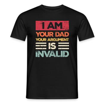 Ich Bin Dein Vater Dein Argument Ist Ungültig - Männer T-Shirt - Schwarz - Vorne - AI Model Male 178 light (178cm)