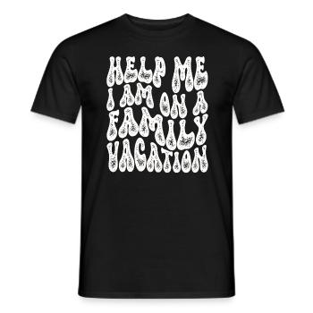 Hilfe, Ich Bin Im Familienurlaub - Männer T-Shirt - Schwarz - Vorne - AI Model Male 178 light (178cm)