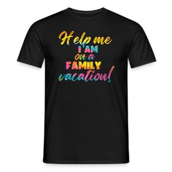 Hilfe, Ich Bin Im Familienurlaub - Männer T-Shirt - Schwarz - Vorne - AI Model Male 178 light (178cm)