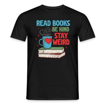 Reading Books Friendly Being Crazy Reading - Men's T-Shirt - black - Front - AI Model Male 178 light (178cm)