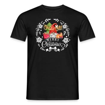 Merry Christmas Christmas Gnome - Men's T-Shirt - black - Front - AI Model Male 178 light (178cm)