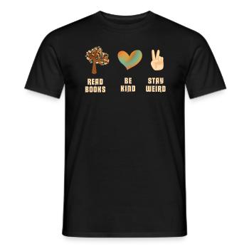 Reading Books Friendly Being Crazy Reading - Men's T-Shirt - black - Front - AI Model Male 178 light (178cm)