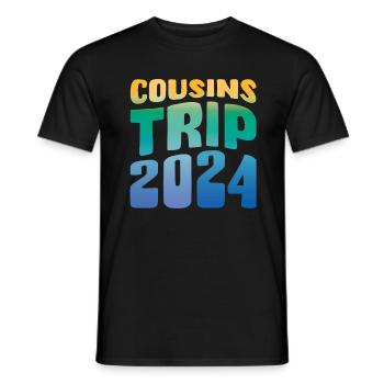 Voyage Cousins 2024 - T-shirt homme - noir - Devant - AI Model Male 178 light (178cm)
