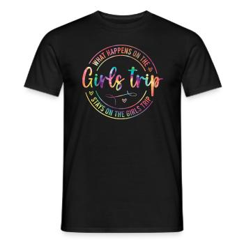 Que se passe-t-il lors du voyage entre filles ? - T-shirt homme - noir - Devant - AI Model Male 178 light (178cm)