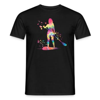 Stand Up Paddling Stand Up Board Sup - Men's T-Shirt - black - Front - AI Model Male 178 light (178cm)