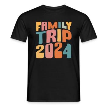Voyage en famille 2024 Vacances en famille - T-shirt homme - noir - Devant - AI Model Male 178 light (178cm)