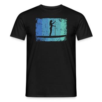 Stand Up Paddling Stand Up Board Sup - Men's T-Shirt - black - Front - AI Model Male 178 light (178cm)