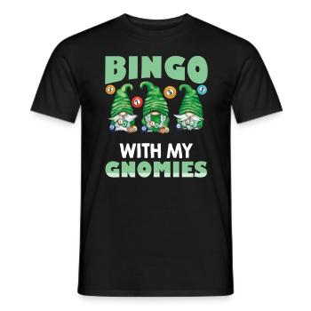 Bingo Mit Meinen Gnomies Lustiges Bingo - Männer T-Shirt - Schwarz - Vorne - AI Model Male 178 light (178cm)
