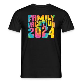 Family Trip 2024 Family Vacation - Men's T-Shirt - black - Front - AI Model Male 178 light (178cm)